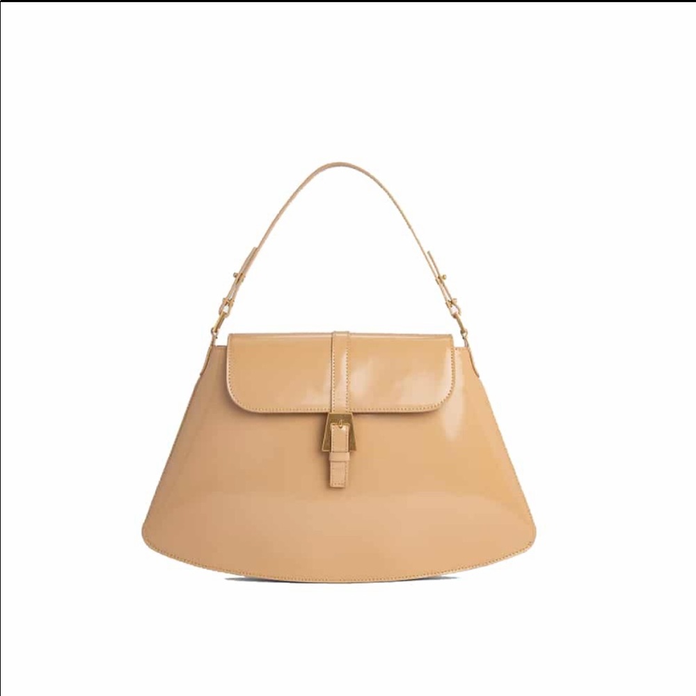 BY FAR Beige Portia Shoulder Bag